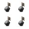 Service Caster 2 Inch Flat Black Hooded Urethane Twin Wheel Caster with Side Mount Set SCC SCC-GR02S50D-NYU-FB-716X78-CB180-4 - alternate 1